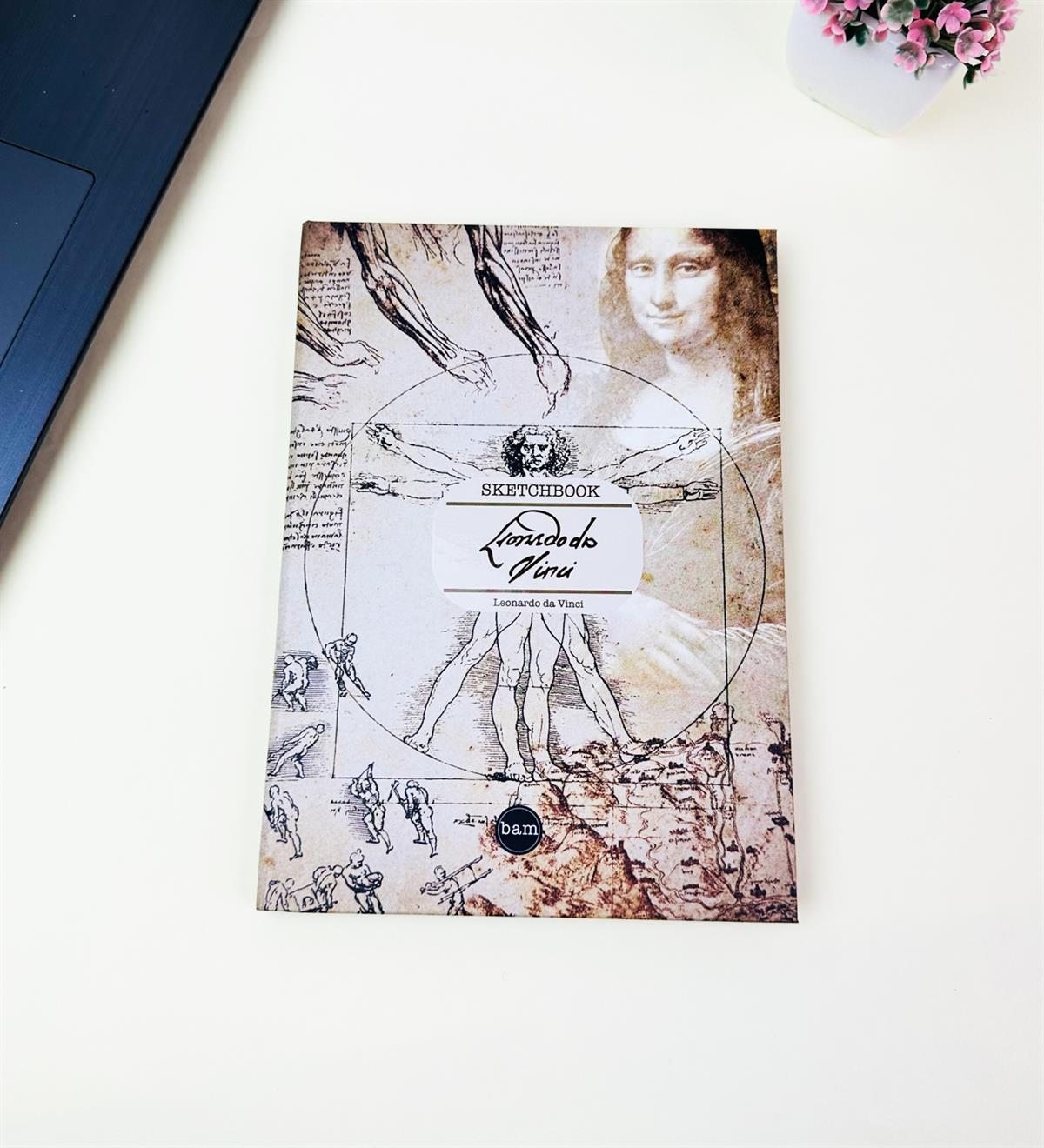 21x14Cm Sketch Book - Eskiz Defteri - Siyah Sayfa - 120 Gr - 56 YaprakgiftmodaBam-3003-2-Da-Vinci