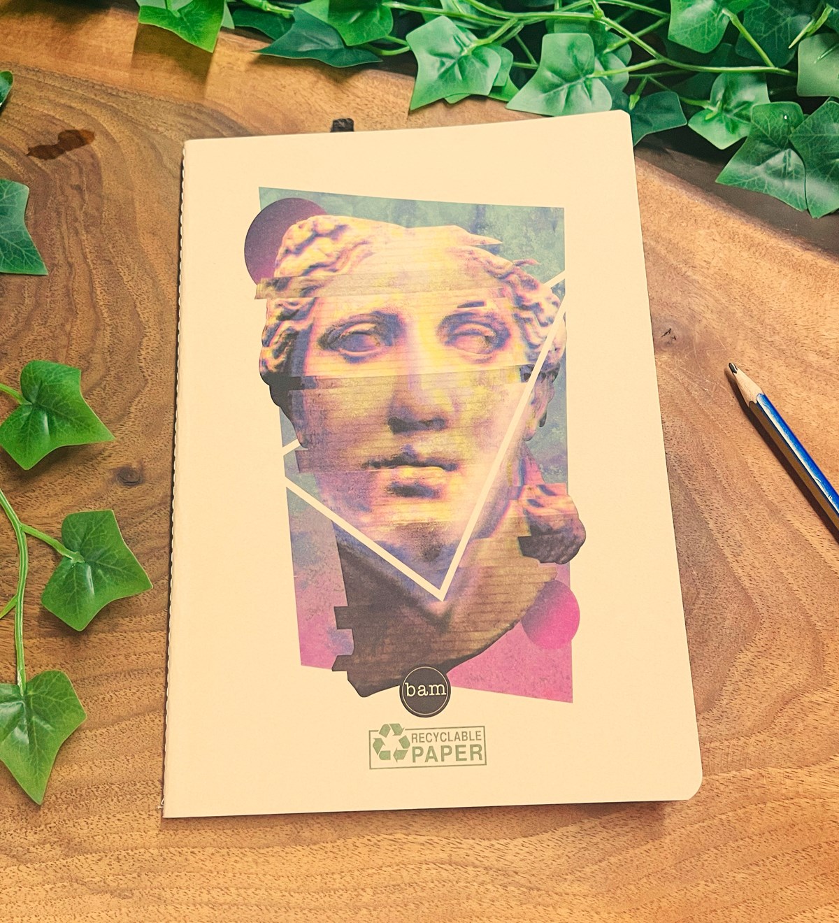 Heykel Art Tasarımlı Geri Dönüşümlü Kraft DeftergiftmodaGmd100365