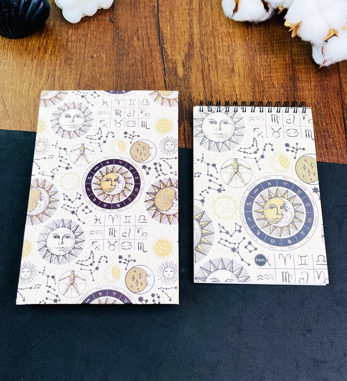 Tarot Ay Ve Güneş Kalın Kitap Görünümlü Defter Ve Sketch BookgiftmodaGmhs101817