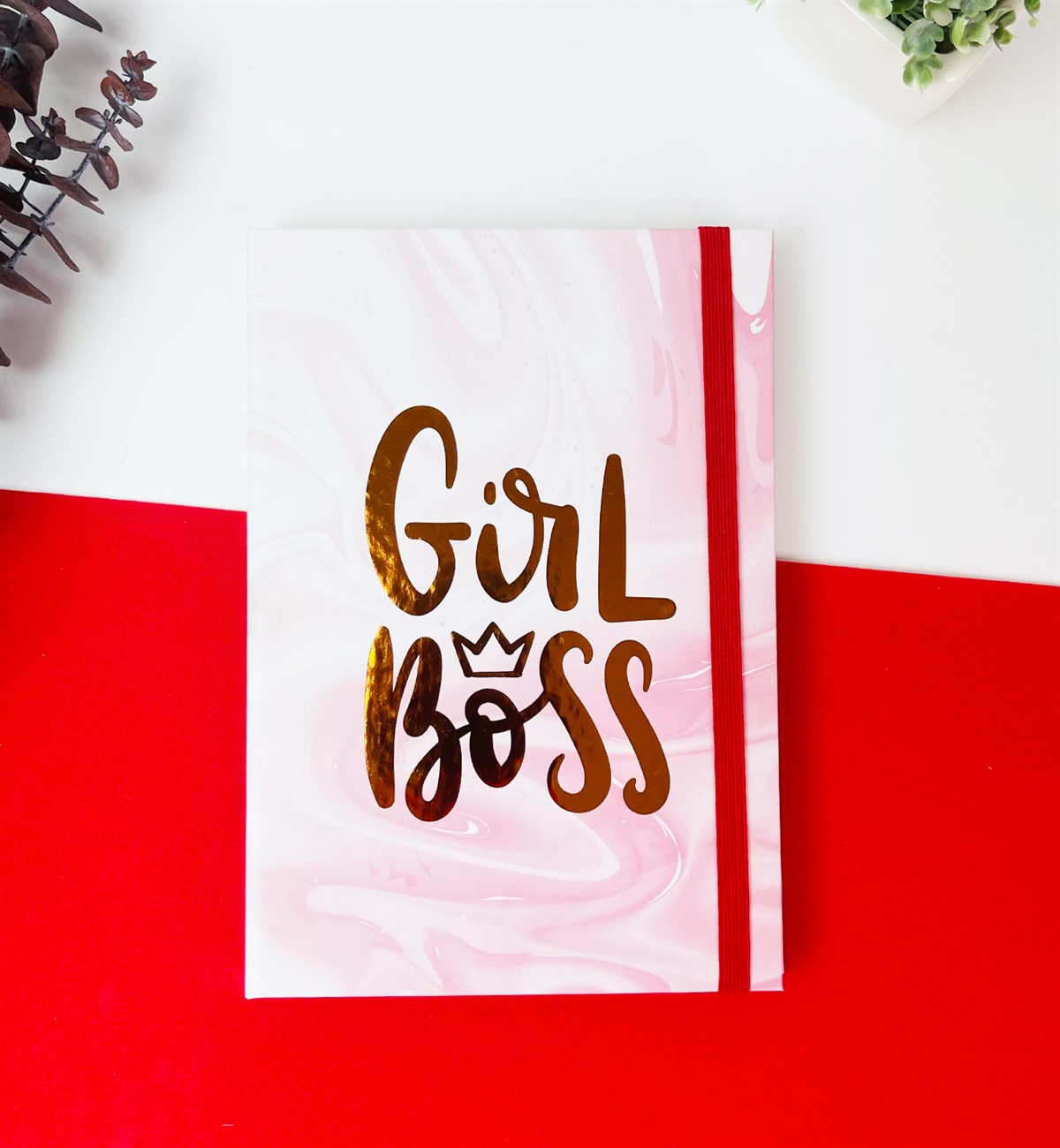 Girl Boss Tasarımlı Lastikli DeftergiftmodaGmd100173