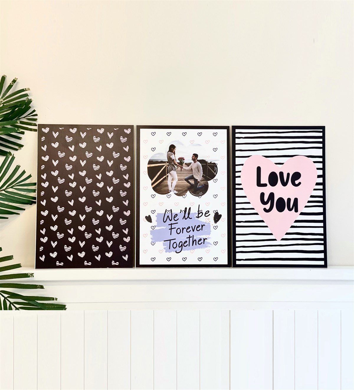 Kişiye Özel Love You Tasarımlı Duvar Panosu 3'lü SetgiftmodaGM-P-22