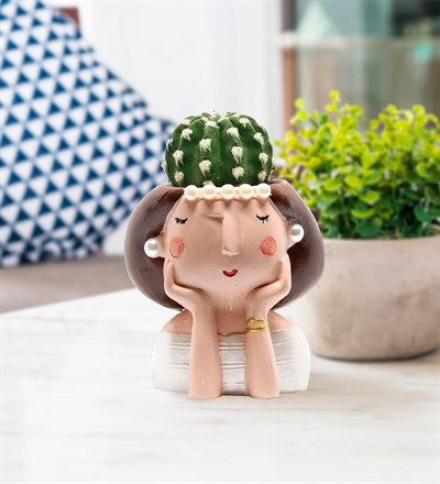 Dekoratif Gelin Mini Saksı