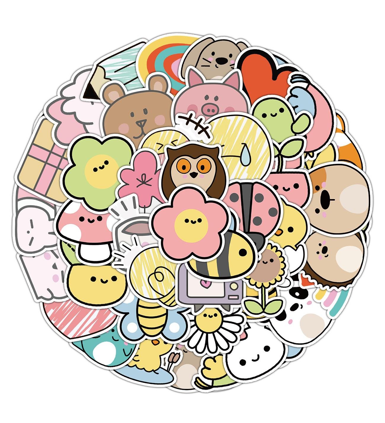 25'li Su Geçirmez Opak Sticker Seri : 19giftmodaBM-1022-18