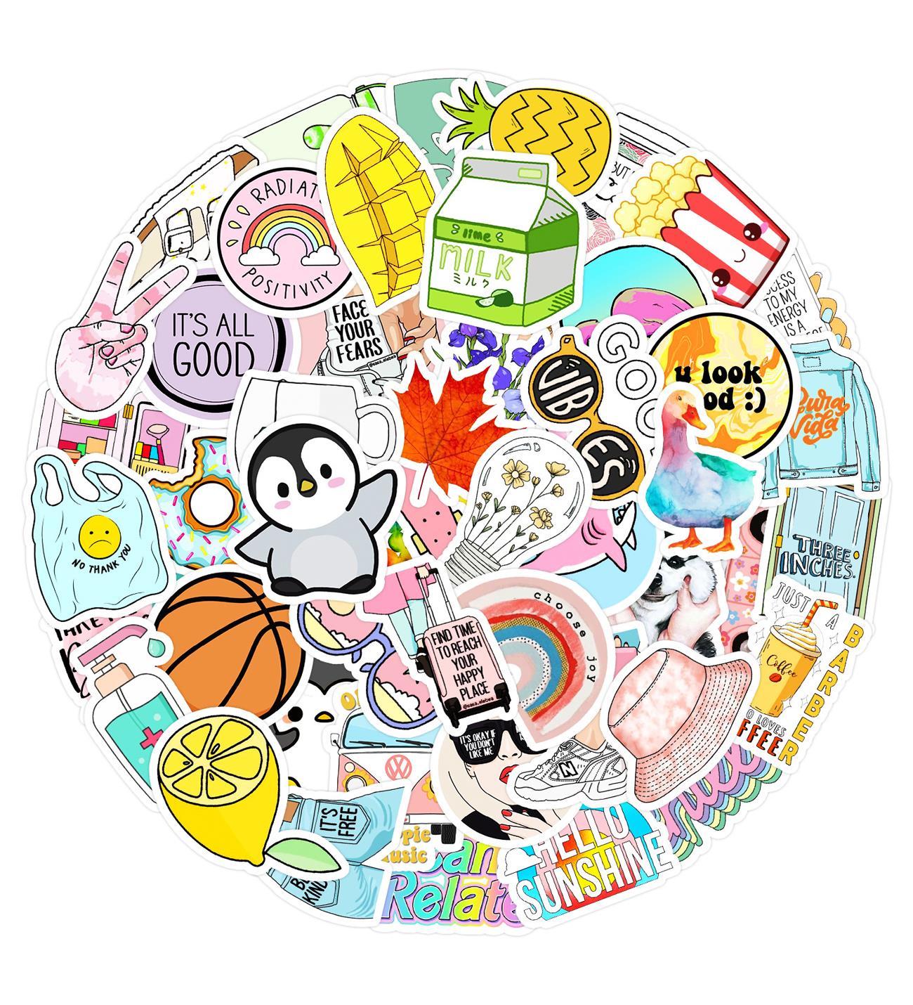 25'li Su Geçirmez Opak Sticker Seri : 18giftmodaBM-1022-17