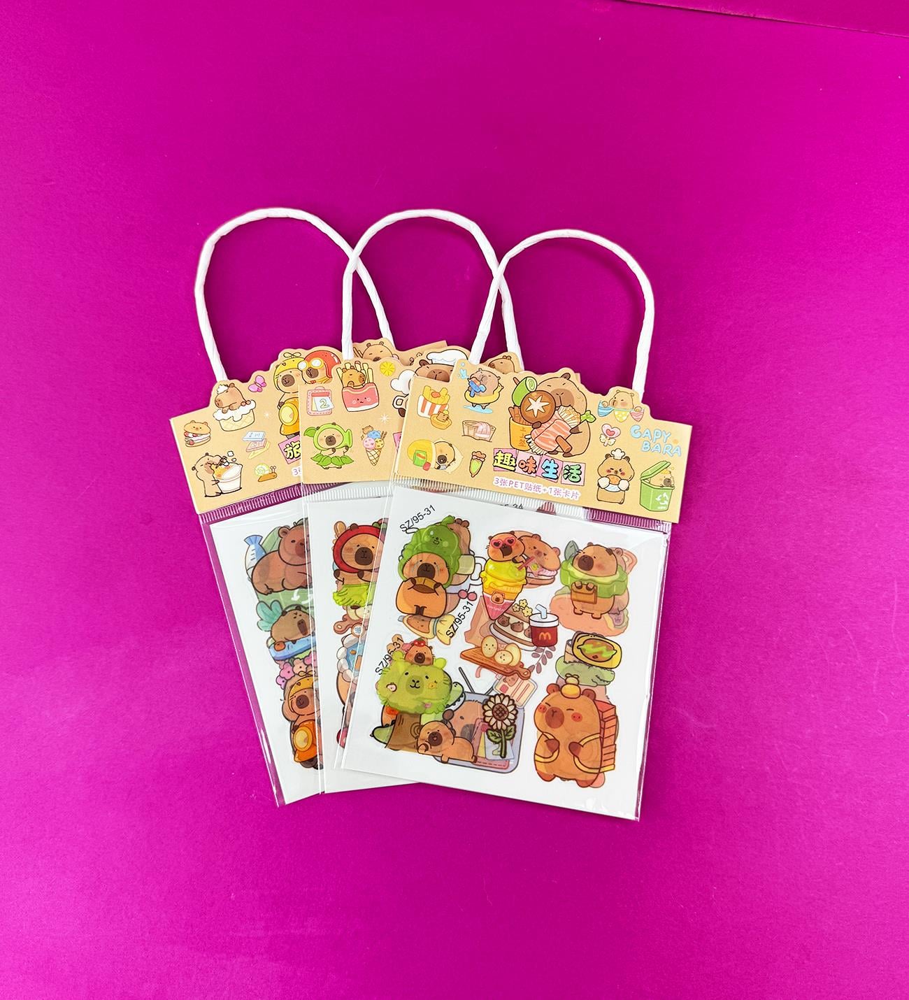 4'lü Sevimli Capybara StickergiftmodaBM-1511