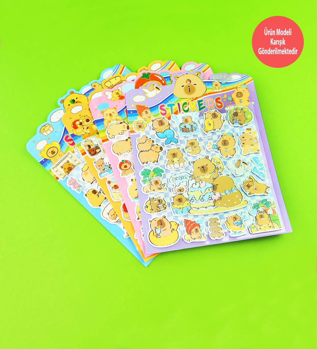 Capybara Tasarımlı Puf StickergiftmodaBM-1865	