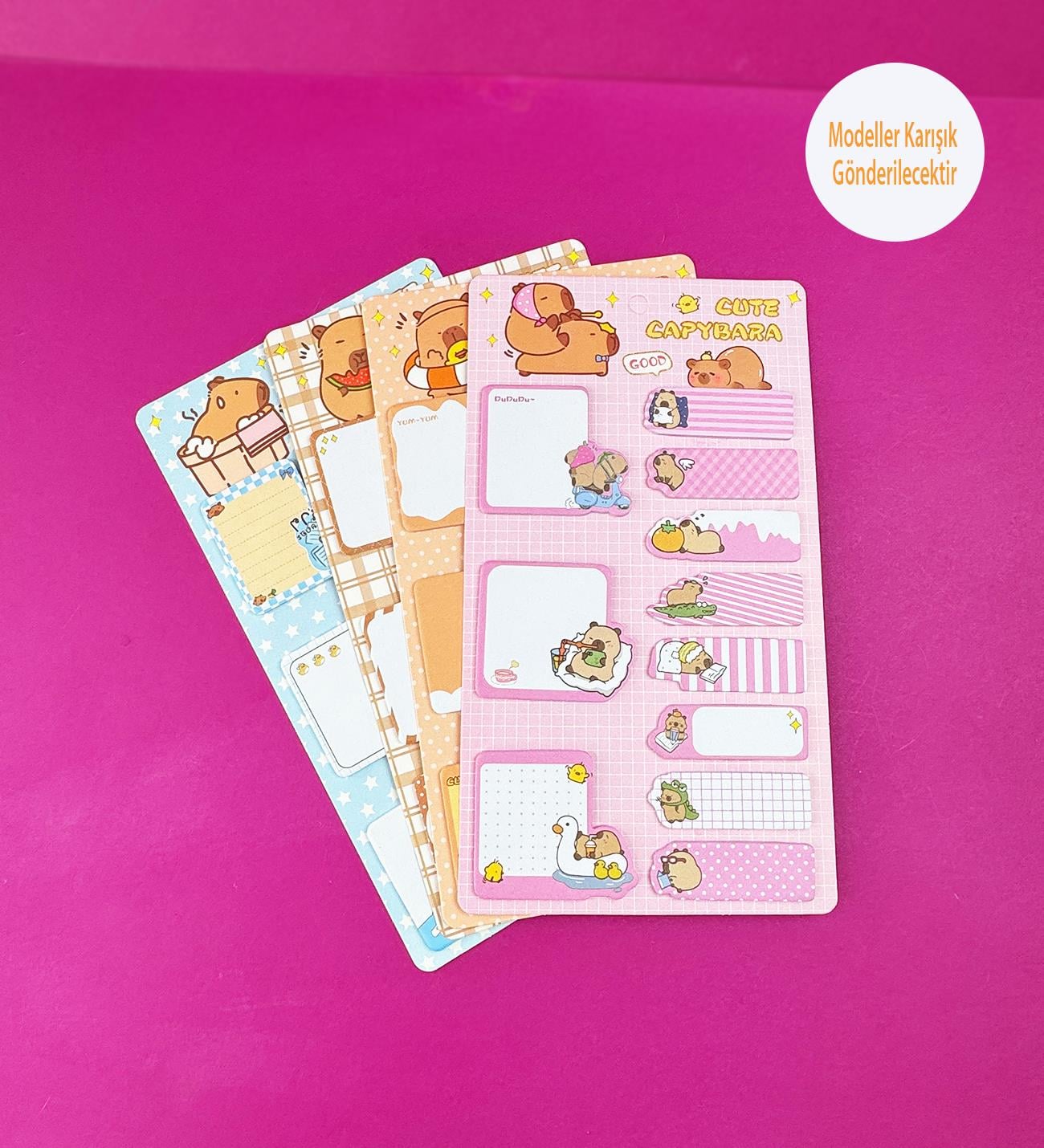 Capybara Tasarımlı Post-it SetigiftmodaBM-1532