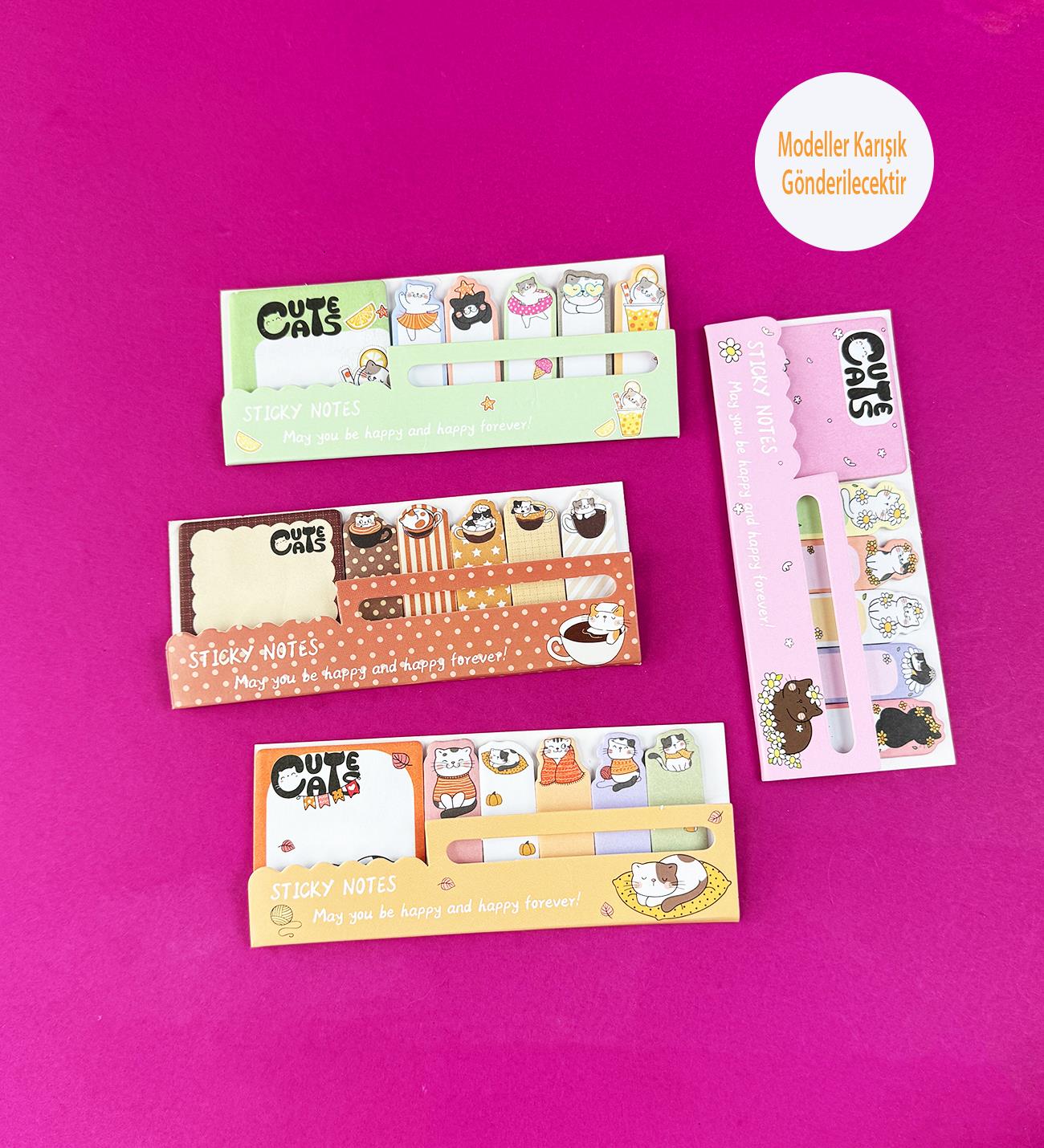 Kedi Tasarımlı Post-itgiftmodaBM-1529