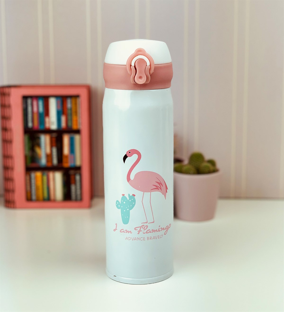Flamingo Tasarımlı 500 ML TermosGiftmodaFlamingo-Termos