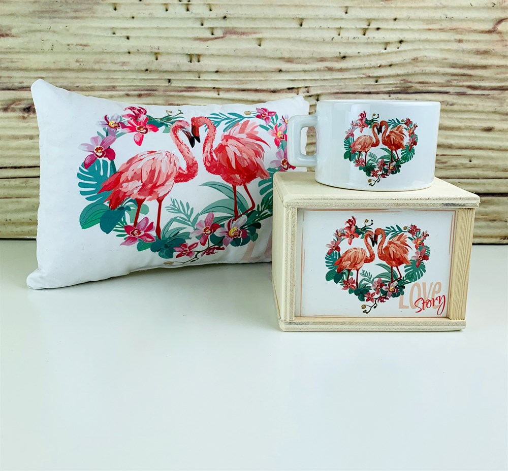 Flamingo Tasarımlı Hediye SetiGiftmodaG007