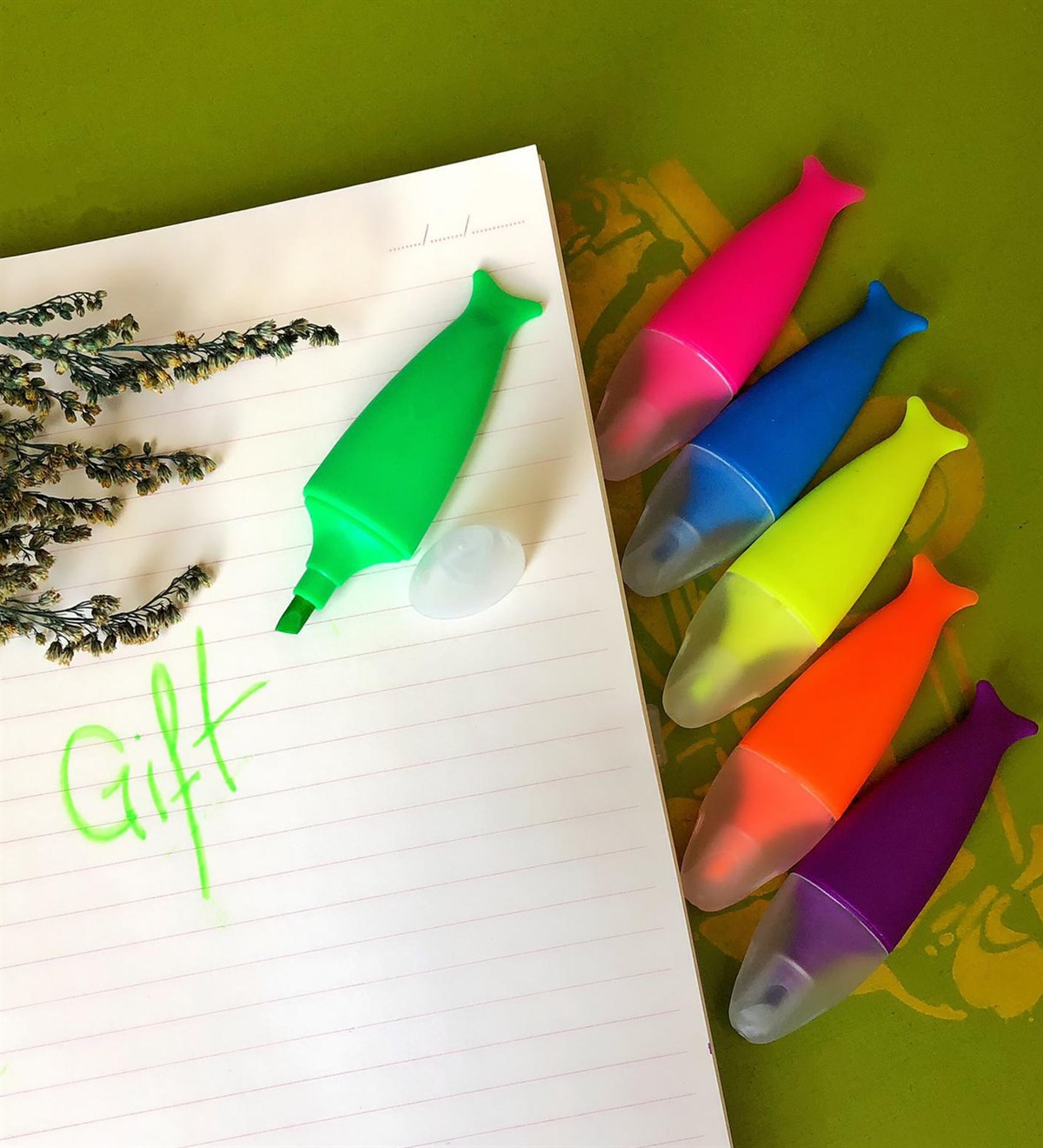 Fosforlu Keçeli Balık Kalem 6'lıGiftmodaGm-4020