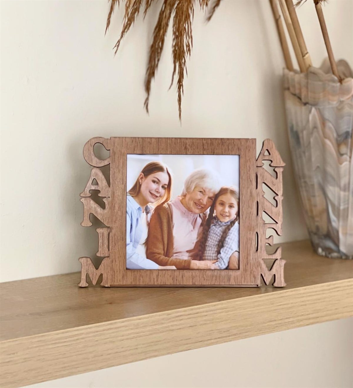 Kişiye Özel Fotoğraflı Canım Annem Mdf Çerçeve AhşapGiftmodaGmfc100033