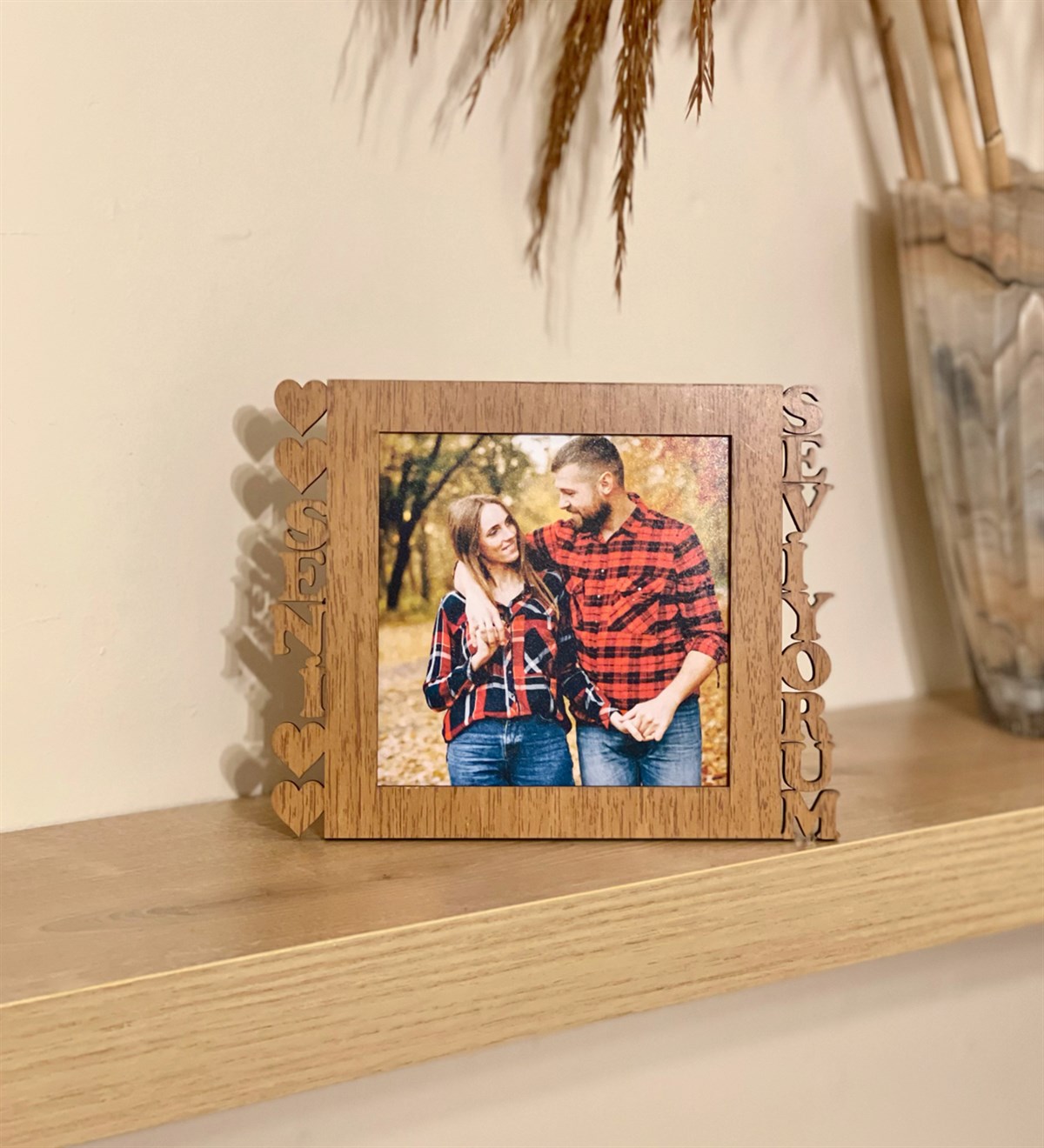 Kişiye Özel Fotoğraflı Seni Seviyorum Mdf Çerçeve AhşapGiftmodaGmfc100022