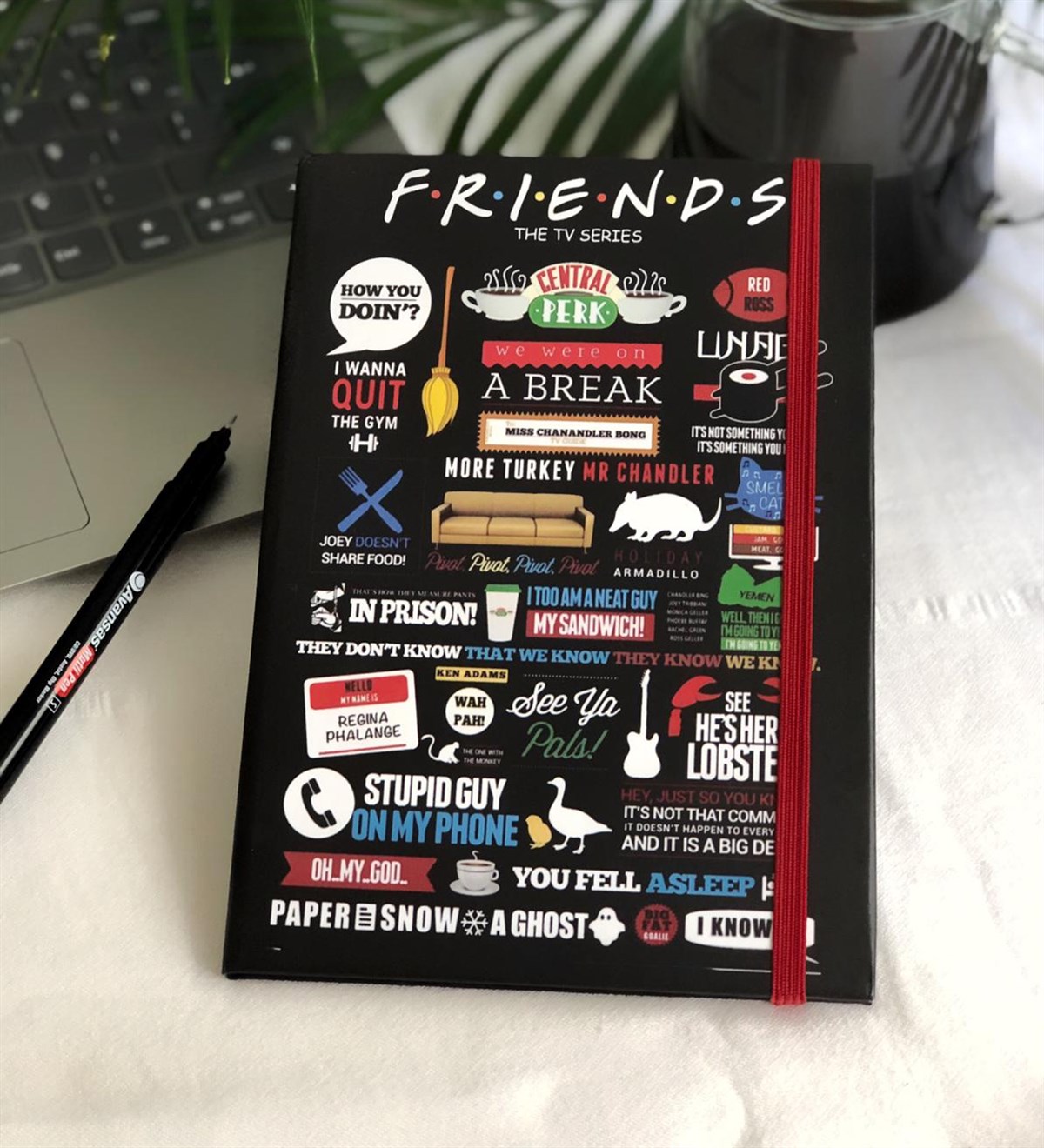 Frıends Tasarımlı Lastikli DefterGiftmodafrıends-Lastikli-Defter