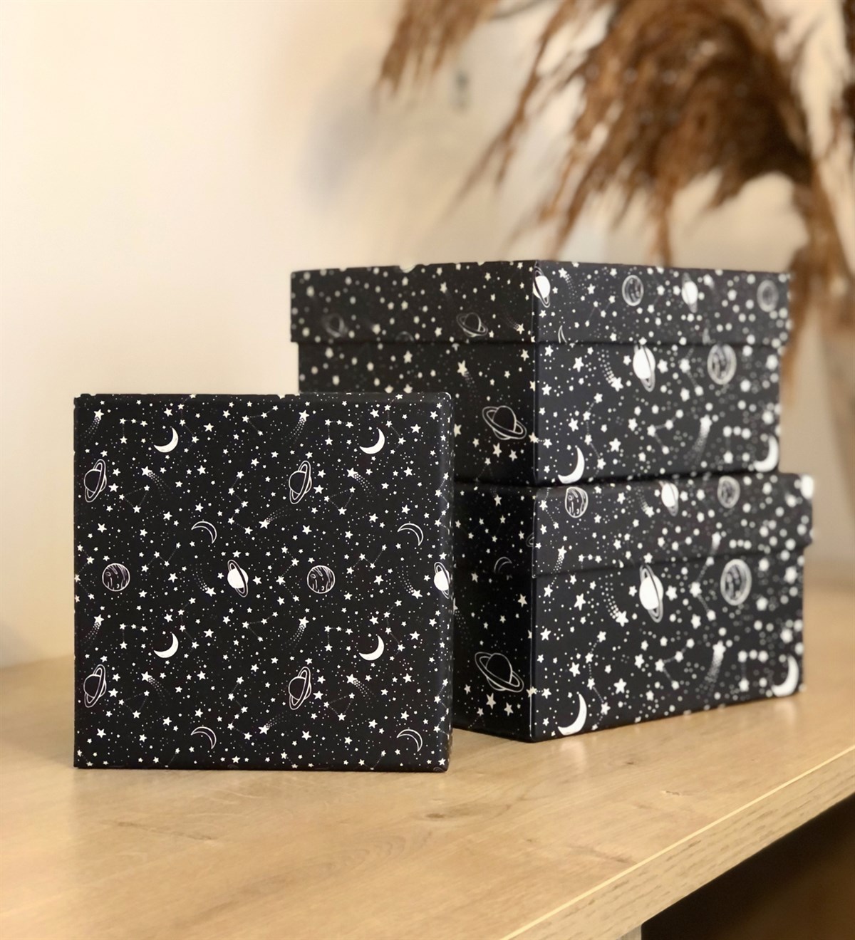 Galaxy Tasarımlı 3'lü KutuGiftmodaGmhk10009	