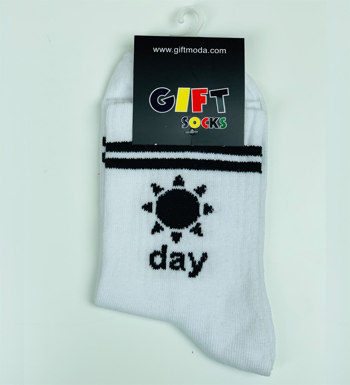Gündüz Tasarımlı Beyaz ÇorapGiftmodaDay-Çorap