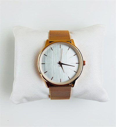 Hasır Dore Kordon Tasarım Unisex Saat