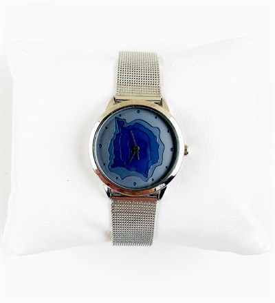 Hasır Gümüş Kordon Katmanlı Kadın Saati