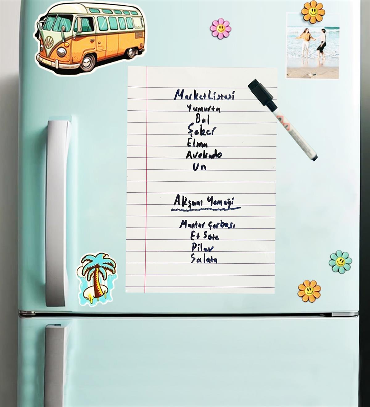 Yazsil Not Kağıdı Tasarımlı Buzdolabı Magneti Yazsil Kalem HediyeligiftmodaGmig000072