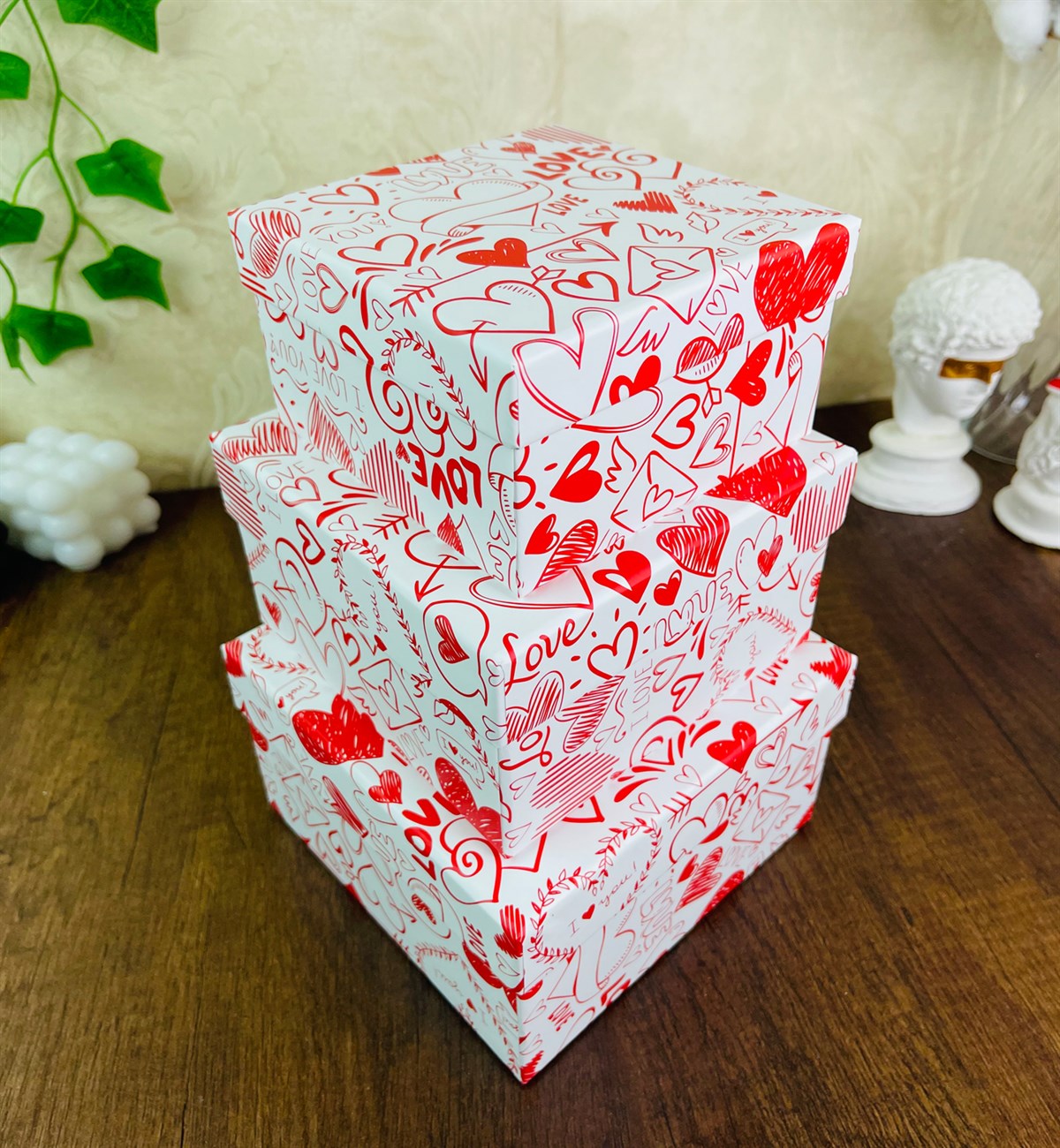 Love Kalp Tasarımlı 3'lü KutugiftmodaGmhk10044