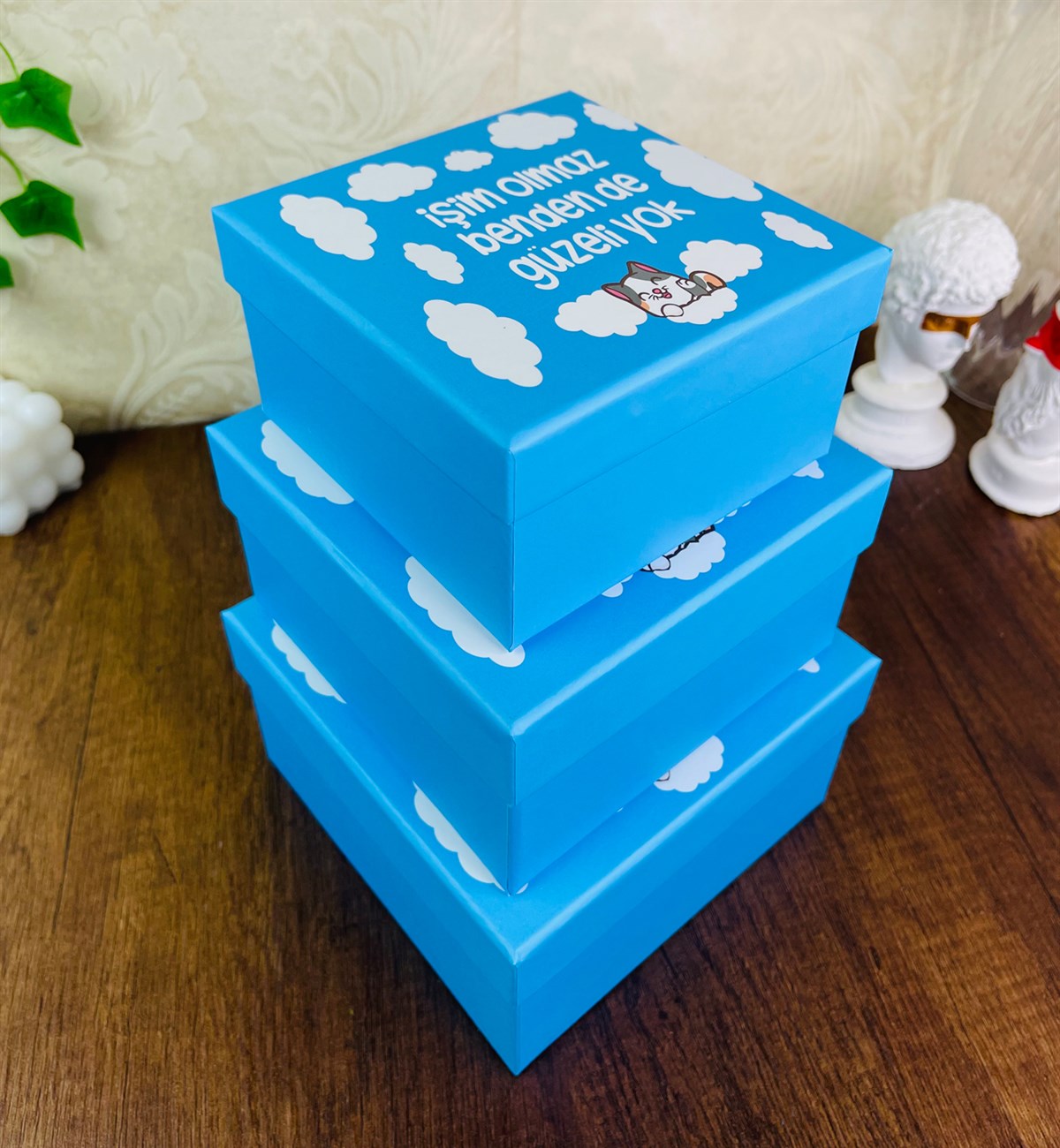 İşim Olmaz Benden De Güzeli Yok Tasarımlı 3'lü KutugiftmodaGmhk10038