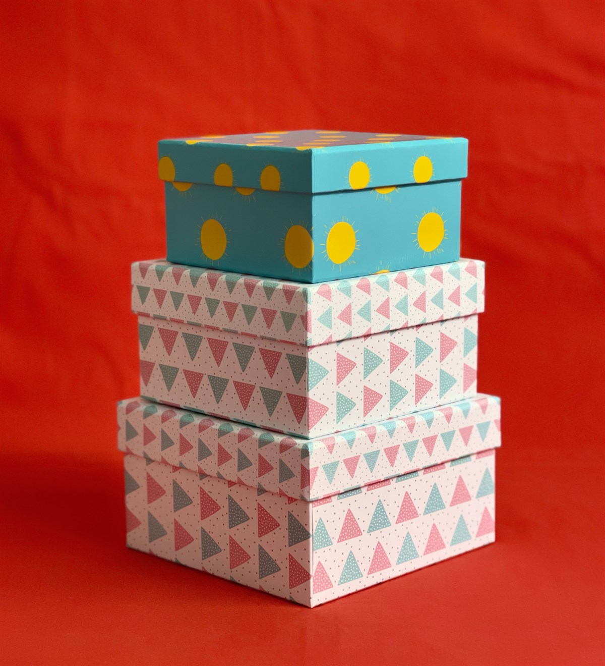 Etnik Tasarımlı 3'lü KutugiftmodaGmhk10031