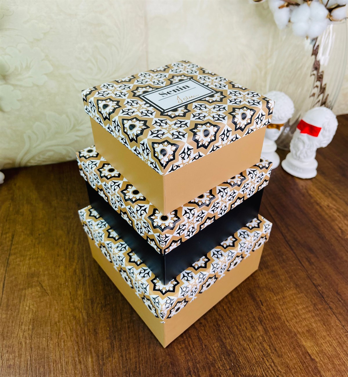 Senin İçin Tasarımlı 3'lü KutugiftmodaGmhk10053