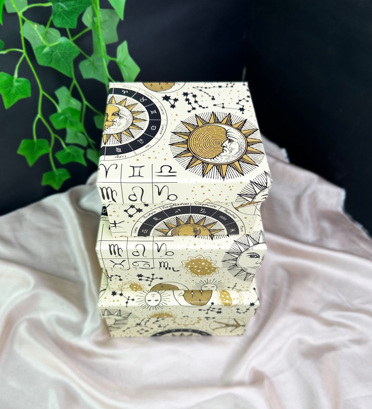 Tarot Ay Ve Güneş Tasarımlı 3'lü KutugiftmodaGmhk10068