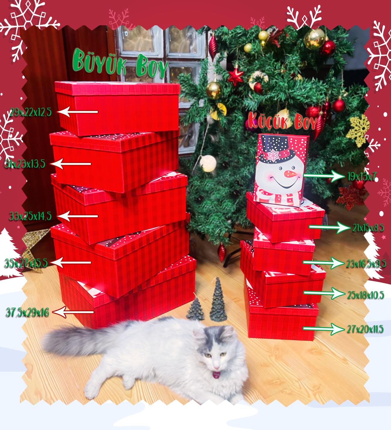 Kardan Adam Tasarımlı 5'li Yılbaşı KutusugiftmodaGmhk10073