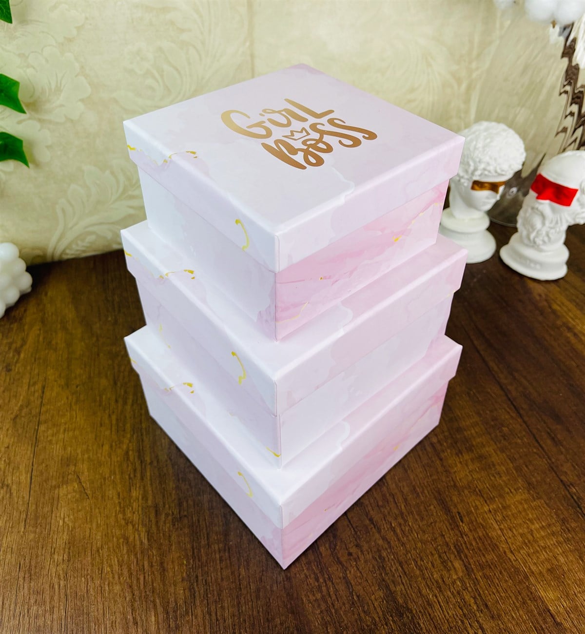 Girl Boss Tasarımlı 3'lü KutugiftmodaGmhk10051