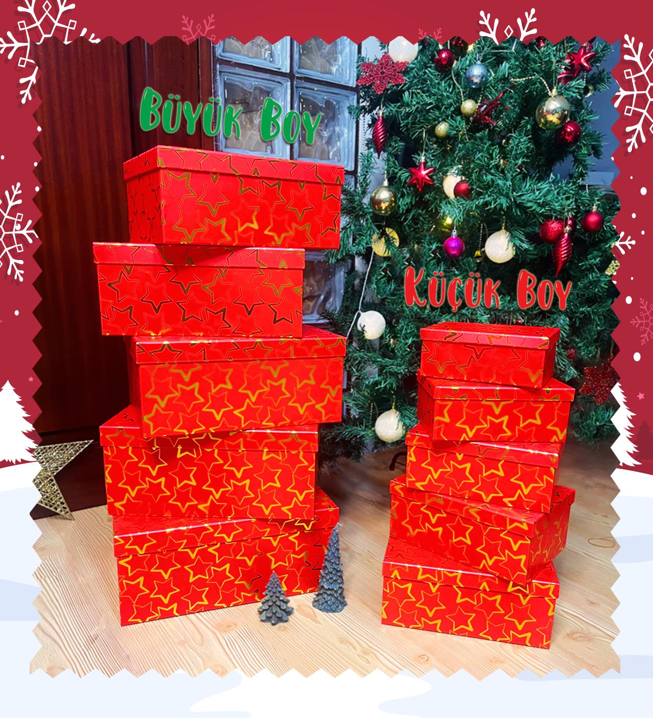 Altın Yaldızlı 5'li Yılbaşı KutusugiftmodaGmhk10072