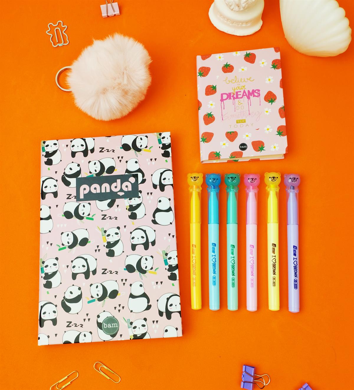 Panda Defter Ayıcık Fiğürlü Keçeli Kalem Dolu Dolu Kırtasiye Setigiftmoda Gmhs101836