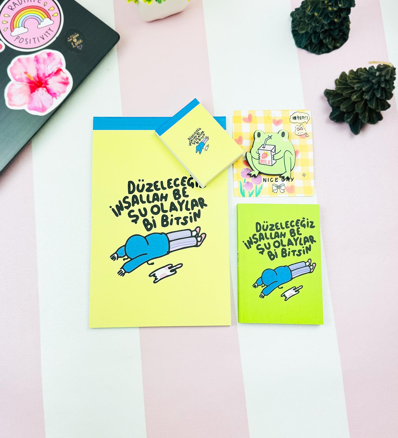 Motto Tasarımlı 4'lü Hediye Seti Seri :6giftmodaGmhs102019