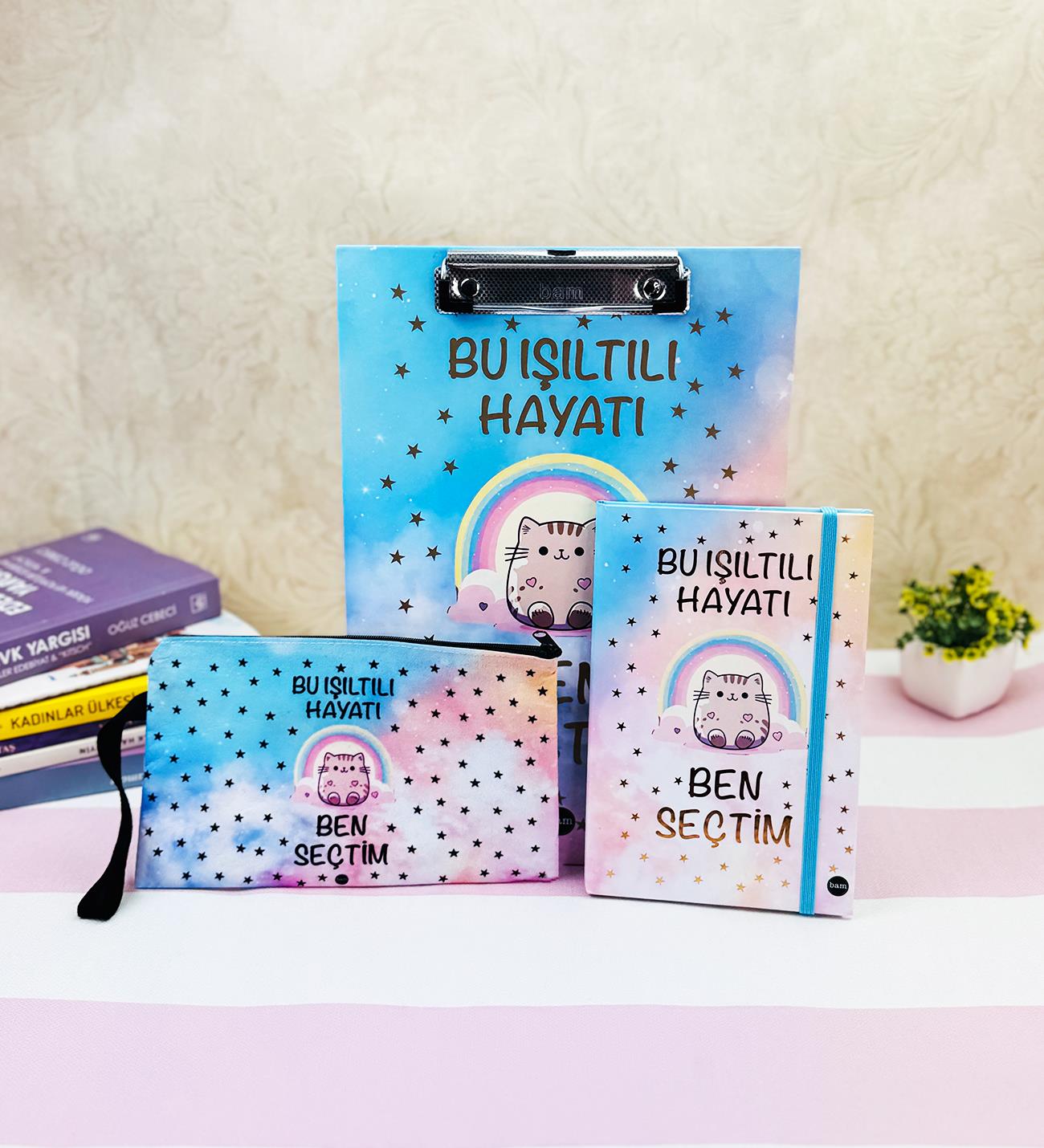 Bu Işıltılı Hayatı Ben Seçtim Tasarımlı Kırtasiye SetigiftmodaGmhs102040