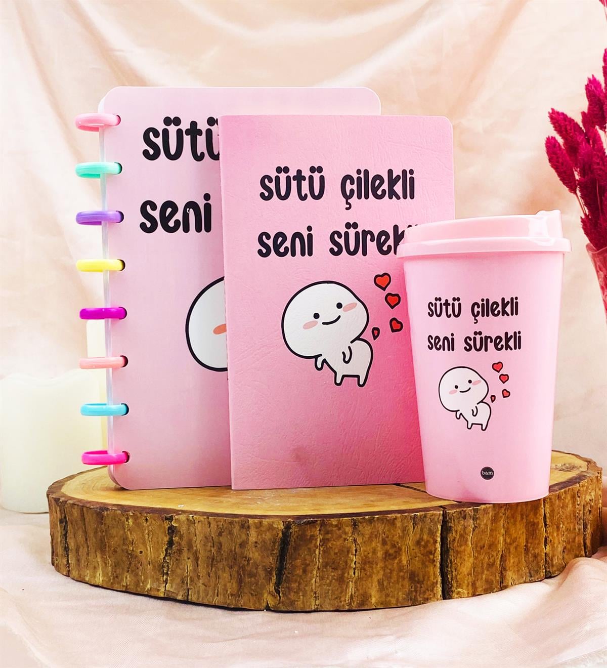 Sütü Çilekli Tasarımlı Yeni Nesil SetgiftmodaGmhs101965