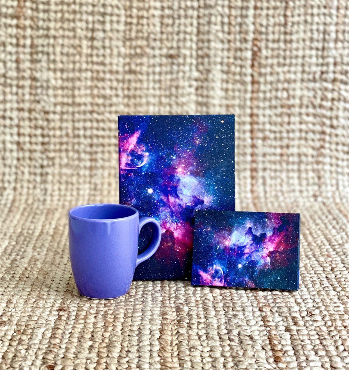 Space Tasarımlı Mini Albüm Mor Bulut Kupa Ve Space Tasarımlı Defter Hediye SetigiftmodaGmhs100934