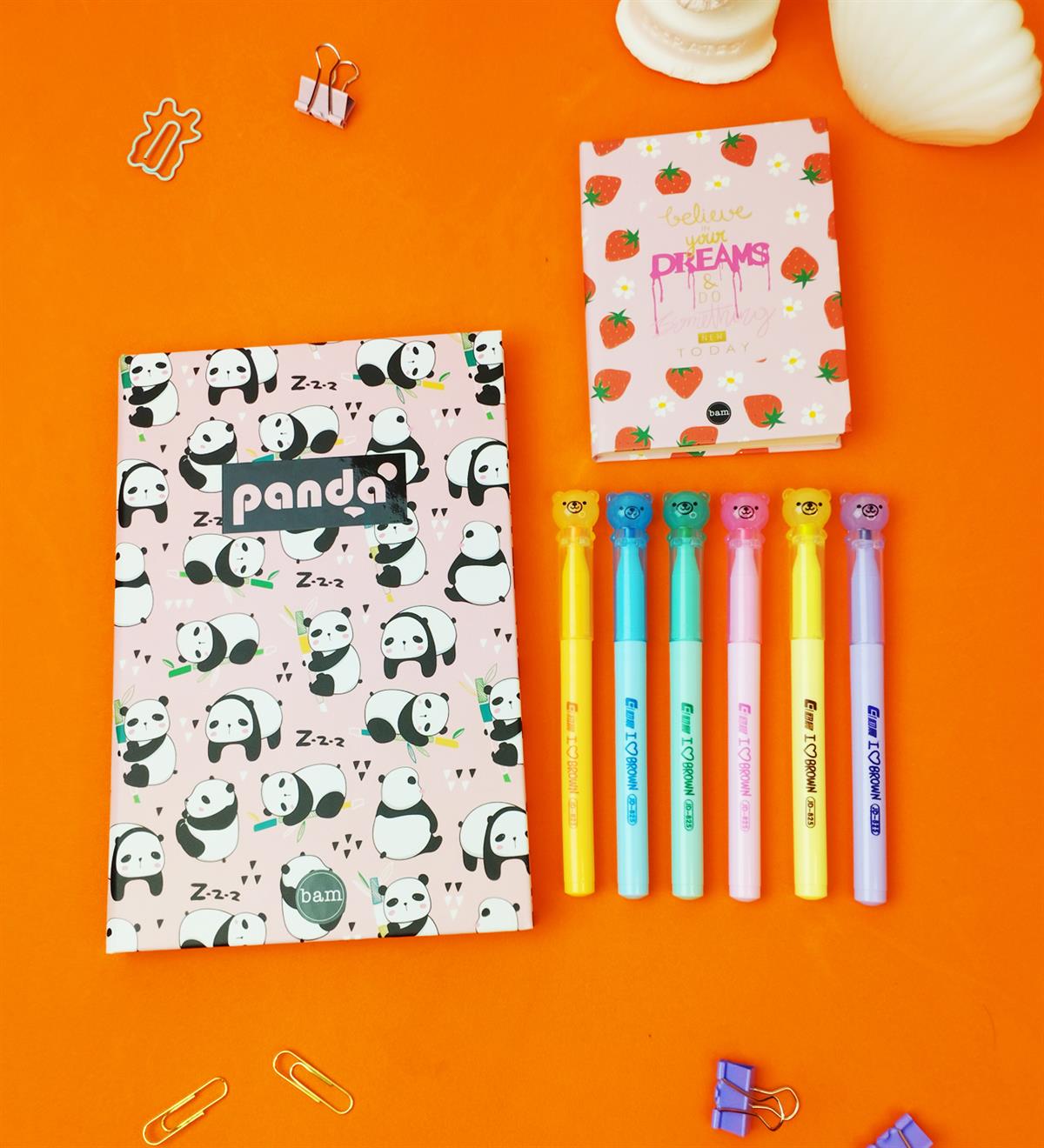 Panda Defter Ayıcık Fiğürlü Keçeli Kalem Dolu Kırtasiye Setigiftmoda Gmhs101834