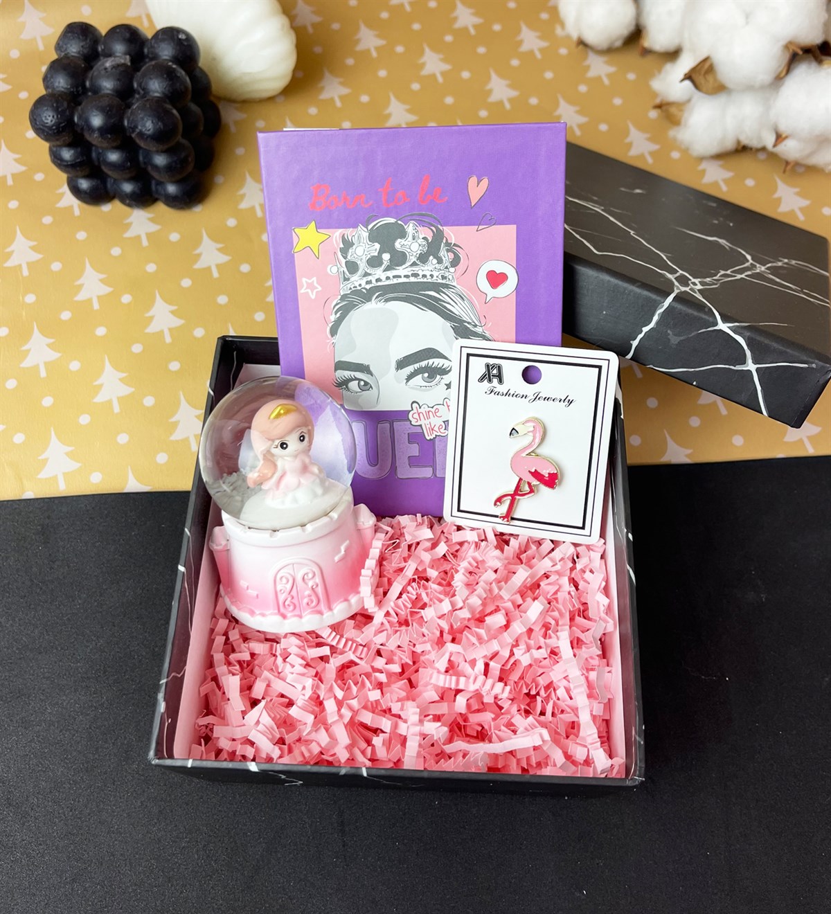 Sevimli Prenses Kar Küresi Ve Pink Queen Albüm Hediye SetigiftmodaGmhs101840