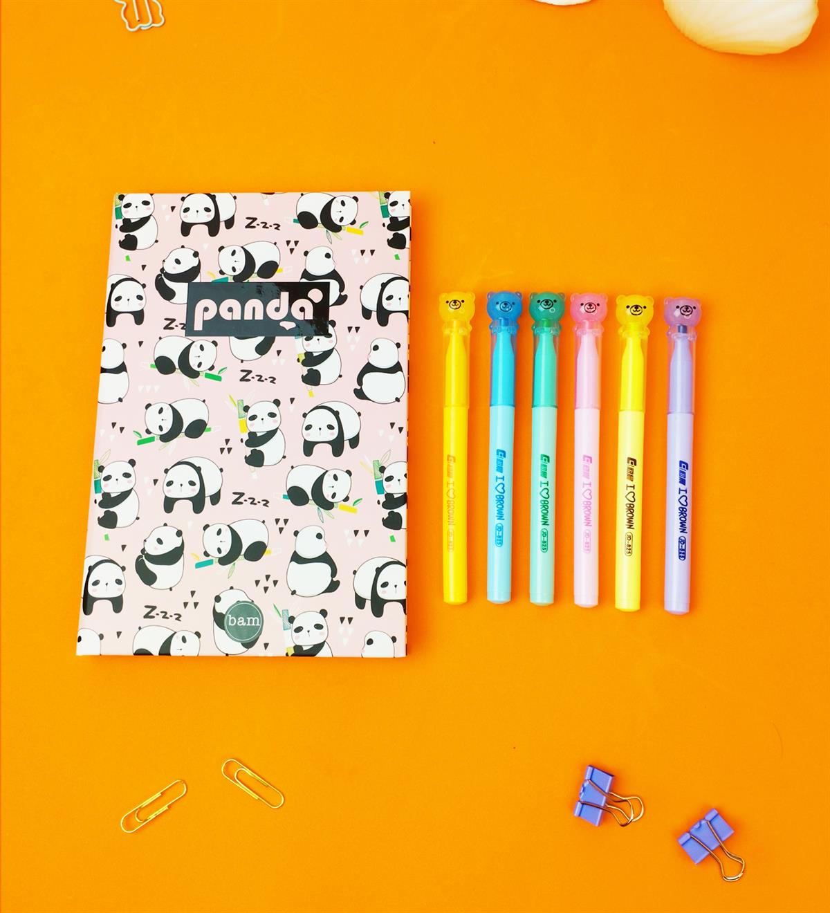  Panda Defter Ve Ayıcık Fiğürlü Keçeli Kalem Setgiftmoda Gmhs101835