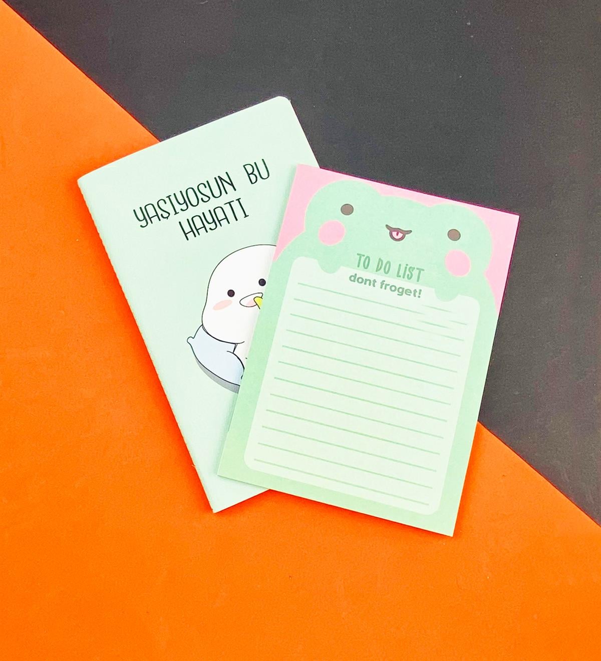 To Do List Yapılacak Listesi ve Dikişli Defter Seti Seri : 4giftmodaGmhs101932