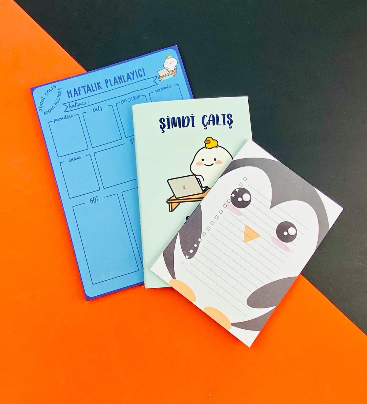 To Do List Yapılacak Listesi Dikişli Defter ve Klavye Önü Haftalık Planlayıcı Set:12giftmodaGmhs101949
