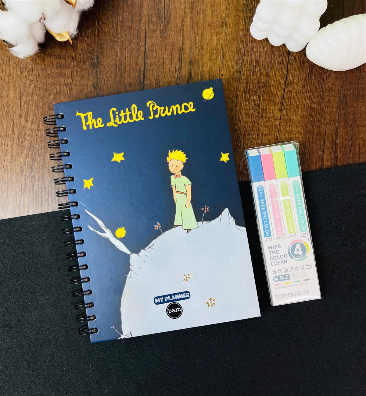 Küçük Prens Tasarımlı Konuşan Ajanda Ve 4'lü Çift Taraflı Keçeli Silinebilir Kalem SetgiftmodaGmhs101403