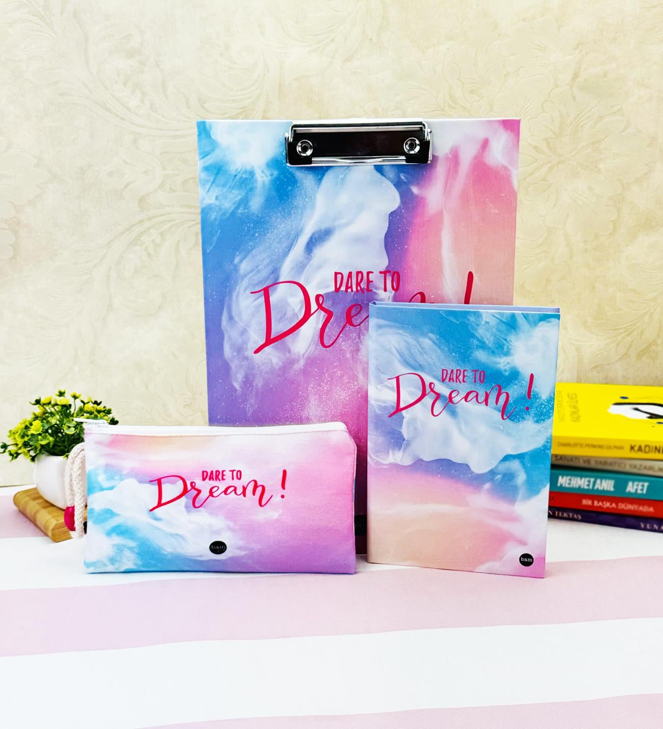 Dare To Dream Tasarımlı Kırtasiye SetigiftmodaBam-1211-6