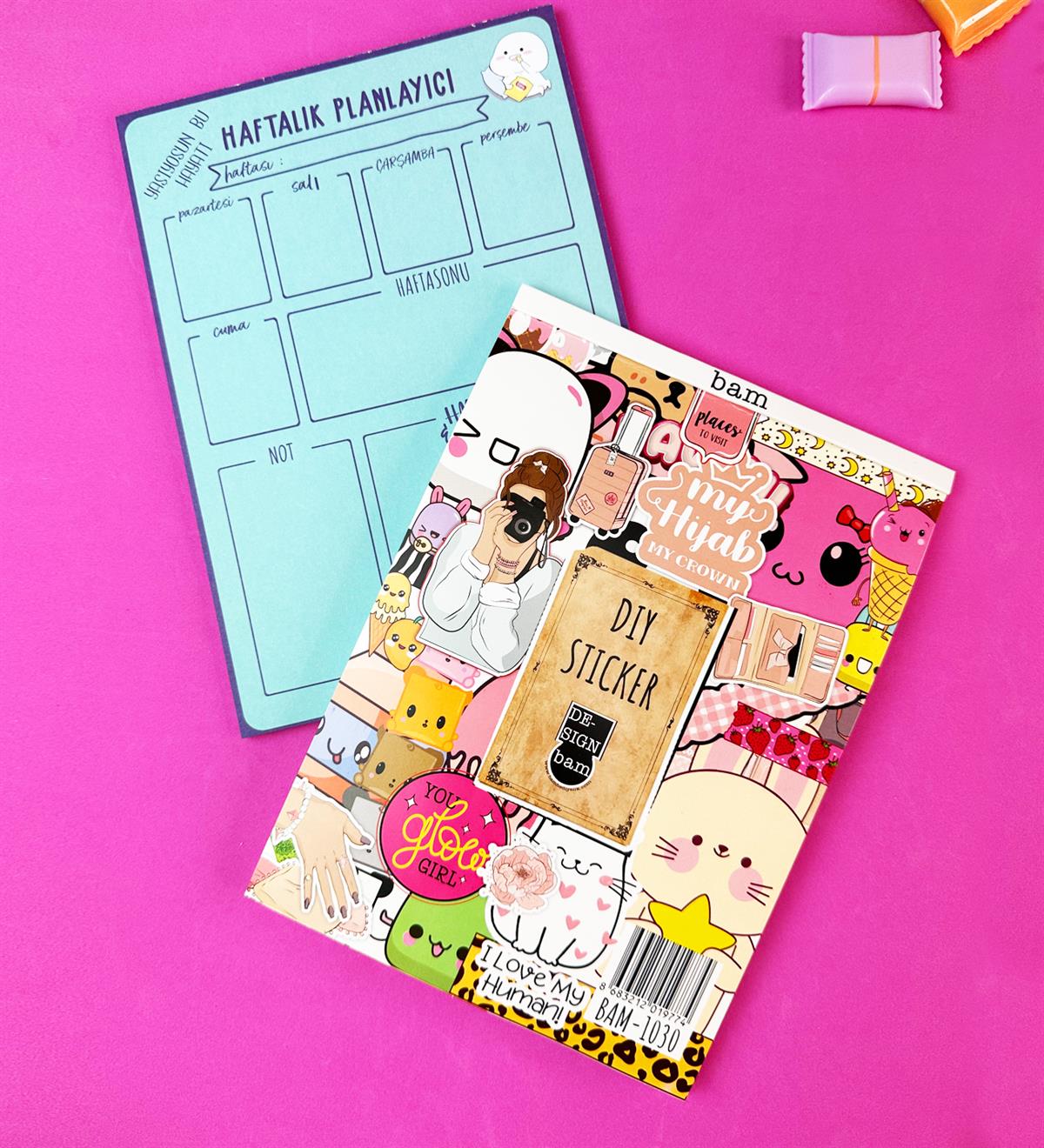 Yaşıyosun Bu Hayatı Klavye Önü Haftalık Planlayıcı Ve My DIY Sticker Kitabı SetgiftmodaGmhs101910