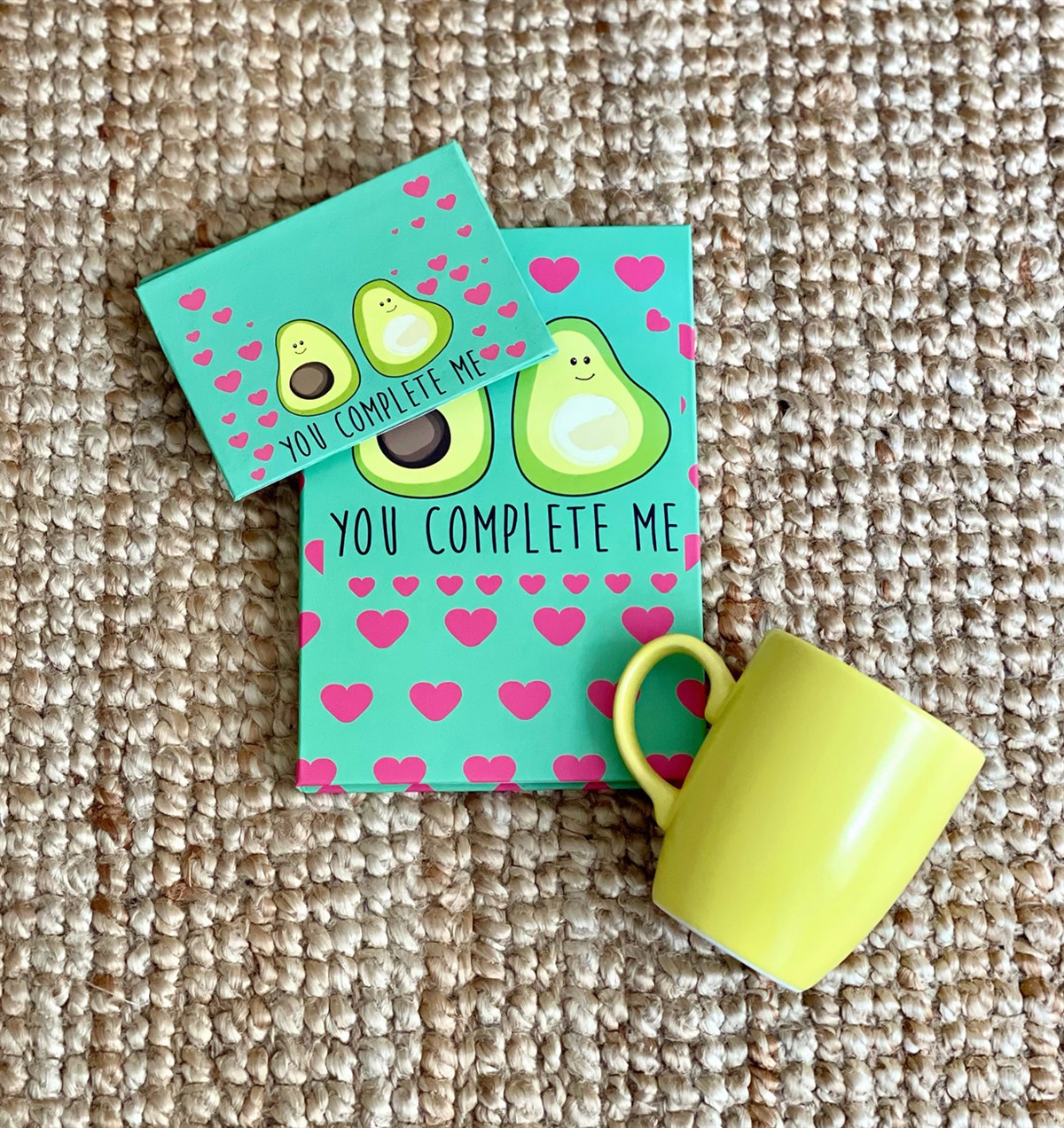 Avokado Beni Tamamlıyorsun Tasarımlı Mini Albüm Sarı Bulut Kupa Ve Avokado Tasarımlı Defter Hediye SetigiftmodaGmhs100932