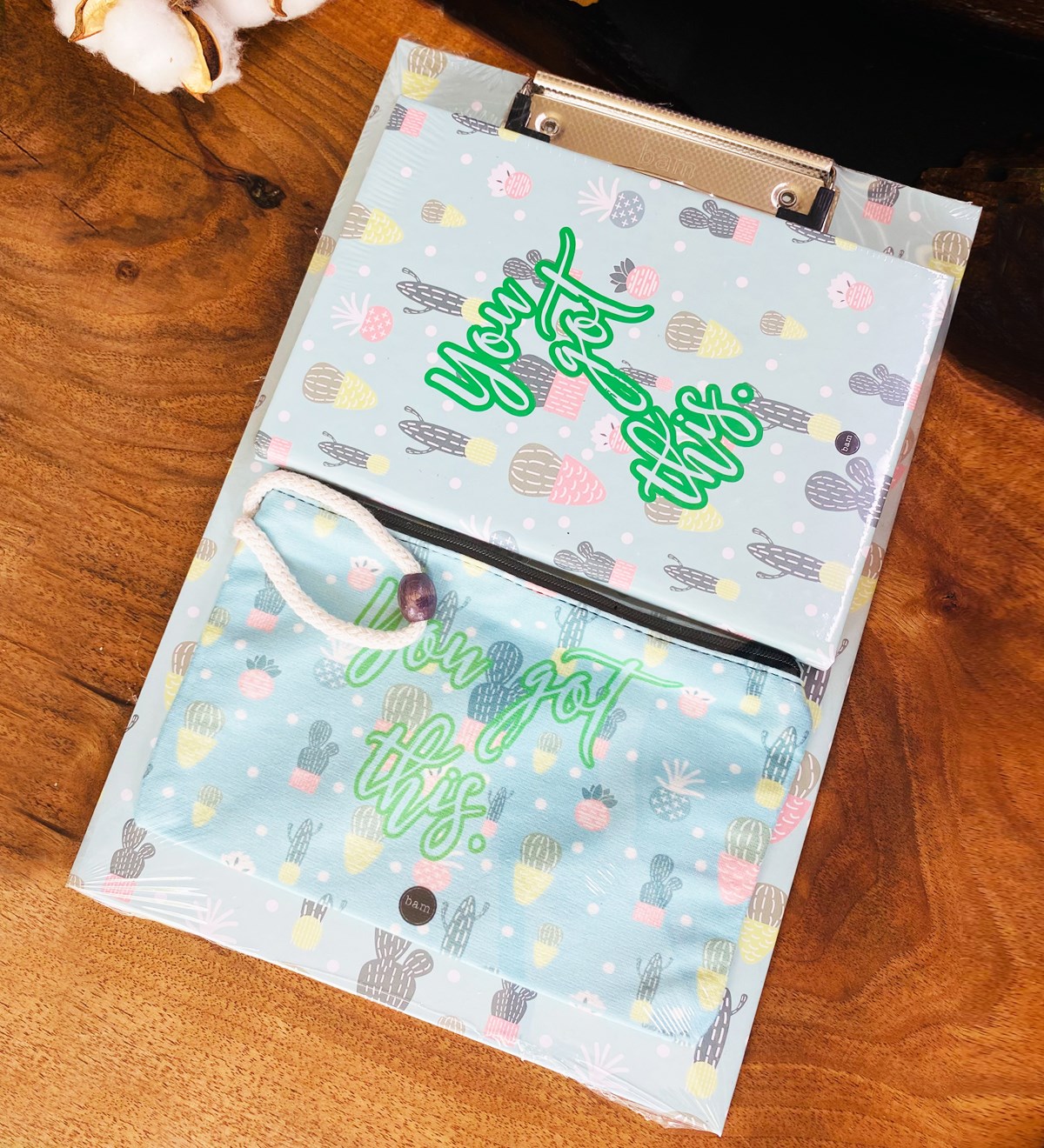 Kaktüs Motto Sekreterlik Defter Kalemlik Kırtasiye SetigiftmodaGmhs101757