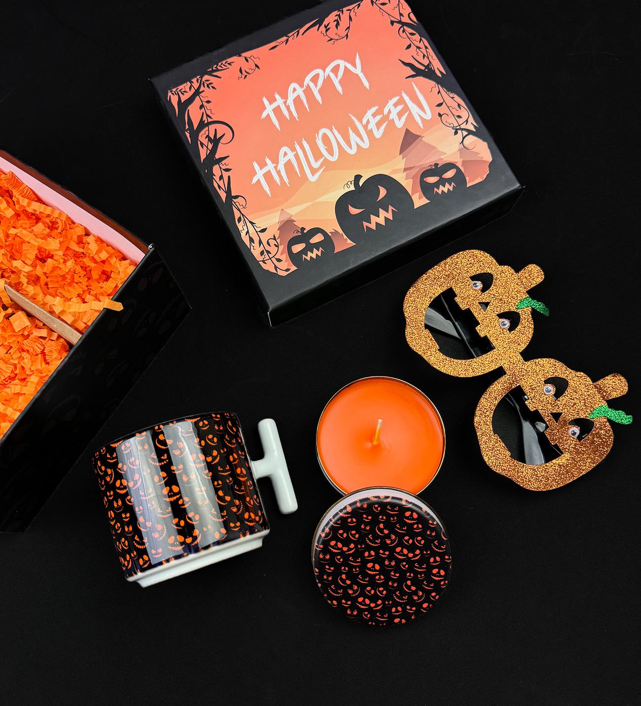 Happy Halloween Bal Kabağı Tasarımlı Cadılar Bayramı Hediye SetigiftmodaGmhs102033