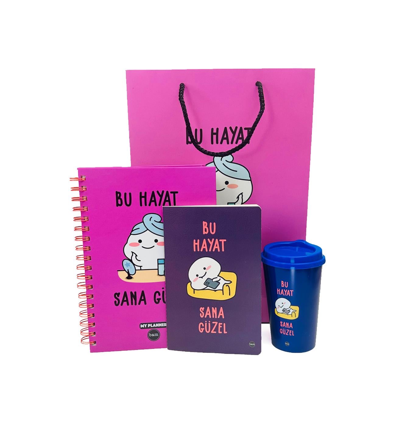 Bu Hayat Sana Güzel Tasarımlı Karton Kutulu SetgiftmodaGmhs101974