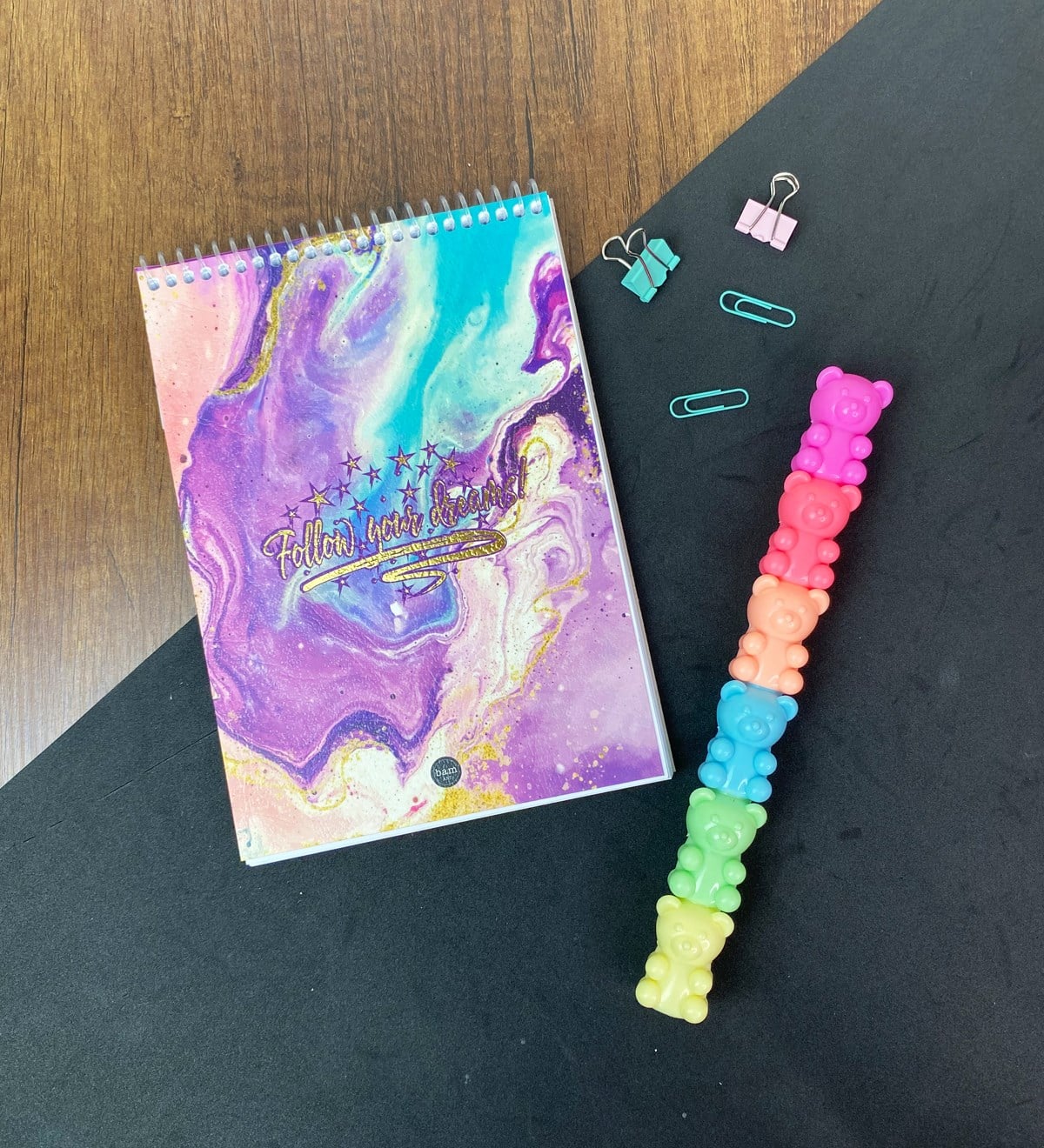 A5 Sketch Book Eskiz Defteri Ve 5'li Ayıcık Keçeli KalemgiftmodaGmhs101788-Hayaller