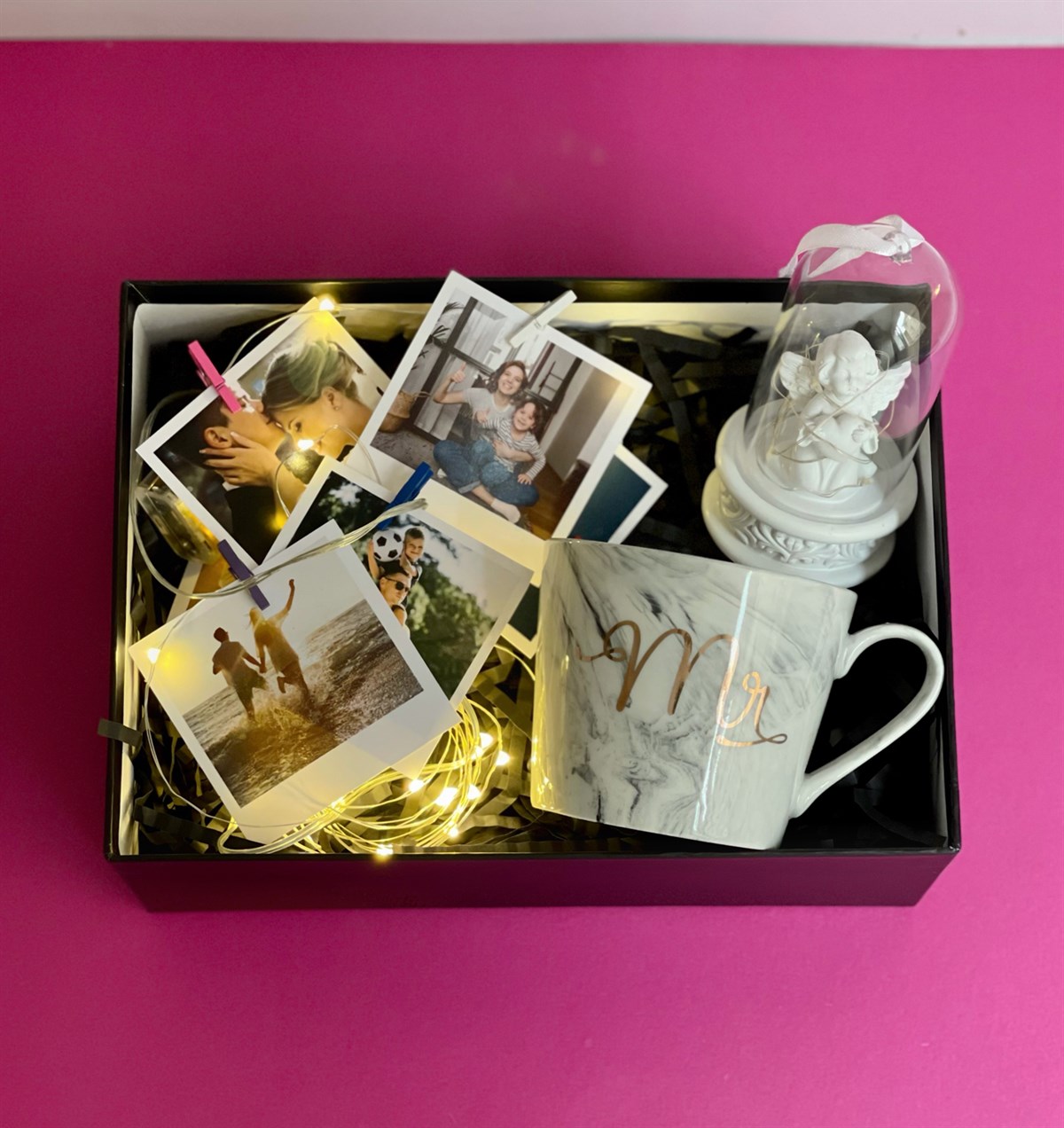 Kişiye Özel 10 Fotoğraf 3 Mt Peri Led Ms Porselen Kupa Ve Işıklı Melek Kalp BibloGiftmodaGmhs101135